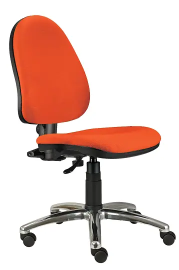 888/MEK CR židle kancelářská, kříž chrom, koženka SK 4 - koženka oranžová